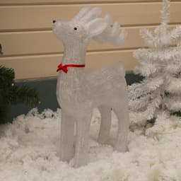 Светодиодная фигура «Оленёнок» 46×70×22 см, акрил, 100 LED, 8 режимов, 24 В, свечение белое