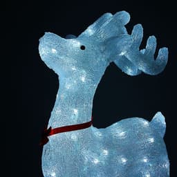 Светодиодная фигура «Оленёнок» 46×70×22 см, акрил, 100 LED, 8 режимов, 24 В, свечение белое