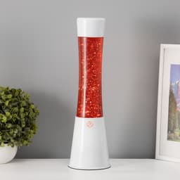 Светильник «Цилиндр» Е14 белая, лава, блёстки 40×11×11 см RISALUX