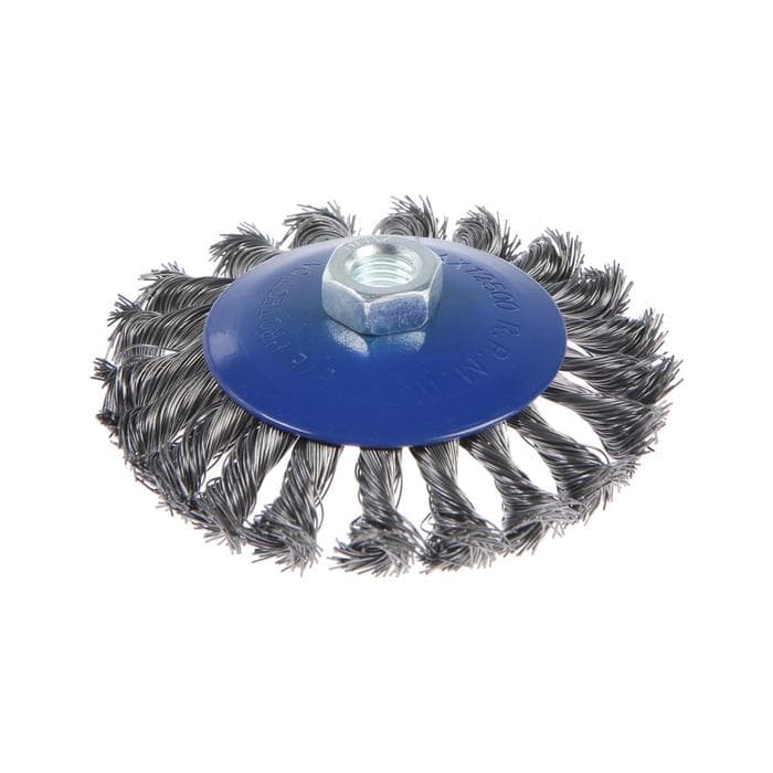 Щетка металлическая для УШМ ТУНДРА, крученая проволока, «тарелка», М14, 115 мм