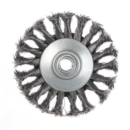 Щетка металлическая для УШМ ТУНДРА, крученая проволока, «тарелка», М14, 115 мм