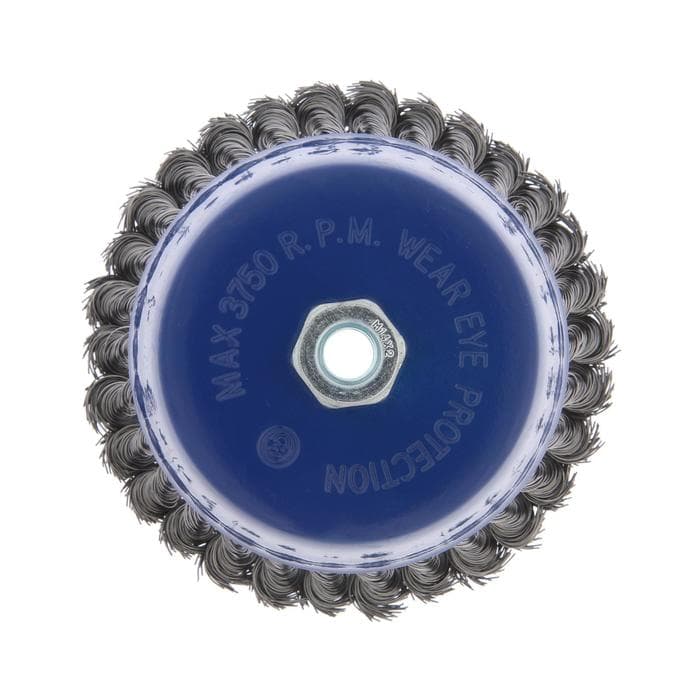 Щетка металлическая для УШМ ТУНДРА, крученая проволока, «чашка», М14, 150 мм