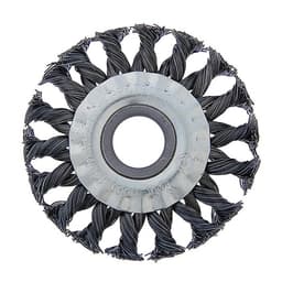 Щетка металлическая для УШМ ТУНДРА, крученая проволока, плоская, посадка 22 мм, 100 мм