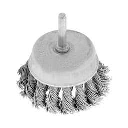 Щетка металлическая для дрели ТУНДРА, со шпилькой, крученая проволока, «чашка», 65 мм