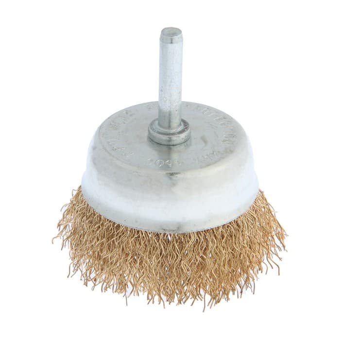 Щетка металлическая для дрели ТУНДРА, со шпилькой, «чашка», 65 мм