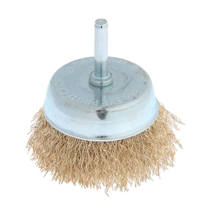 Щетка металлическая для дрели ТУНДРА, со шпилькой, «чашка», 75 мм