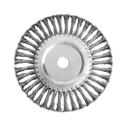 Щетка металлическая для УШМ ТУНДРА, крученая проволока, плоская, посадка 22 мм, 200 мм