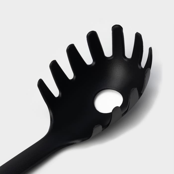 Ложка для спагетти Доляна «Орихалк», 30 см, чёрная