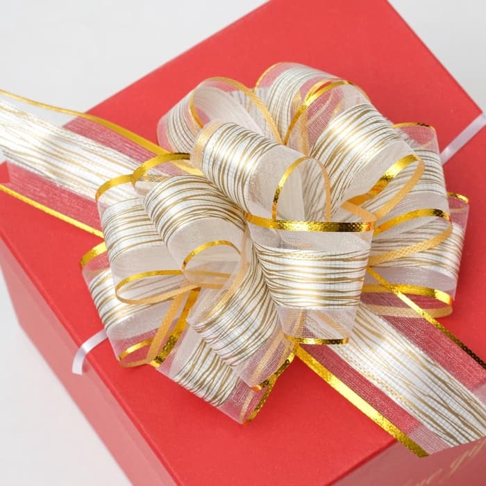 Подарочный Бант - шар №5 «Узор», для упаковки подарков, микс