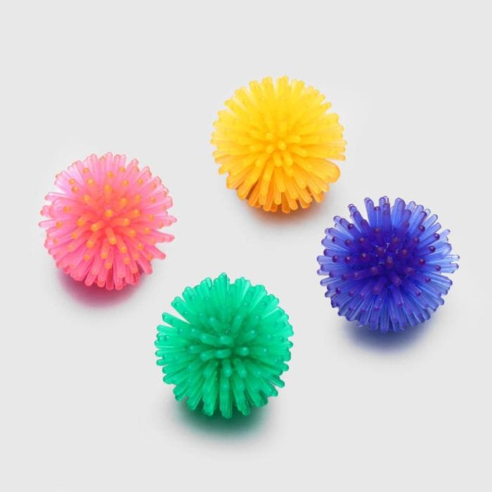 Шарик для кошек игольчатый, мягкий, 3.5 см, микс цветов (фасовка 10 шт.), микс цветов
