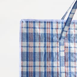 Сумка хозяйственная на молнии, 47 л, 60×13×60 см, синяя/белая