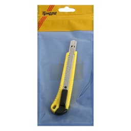 Нож универсальный ТУНДРА, пластиковый корпус, металлическая направляющая, 9 мм