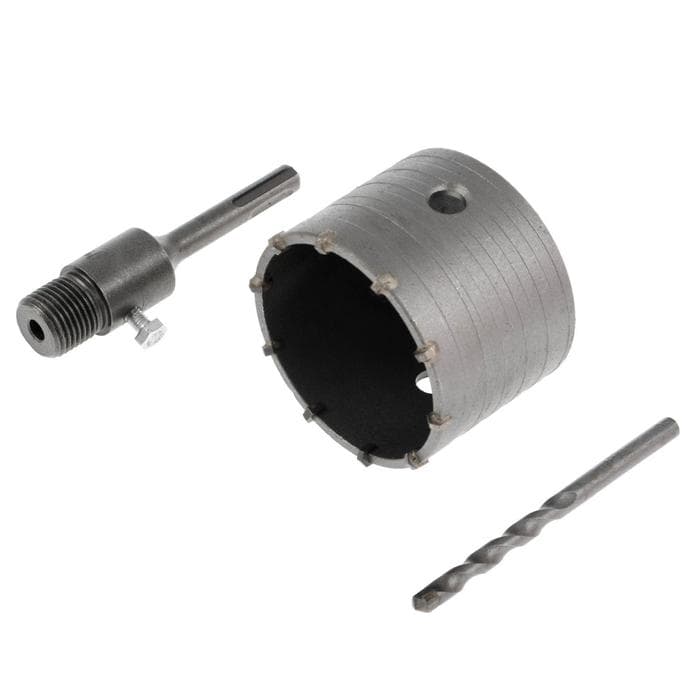 Коронка буровая в сборе ТУНДРА, SDS-plus, М22×80 мм