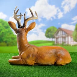 Садовая фигура из полистоуна «Олень лежит», 50×25×55 см