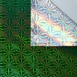 Пленка голография, зелёный, 70×100 см, рисунок МИКС