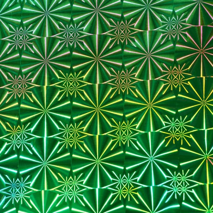 Пленка голография, зелёный, 70×100 см, рисунок МИКС