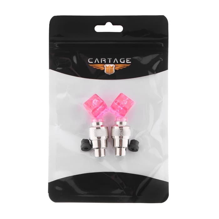 Колпачок на вентиль Cartage, светящийся, набор 2 шт., МИКС