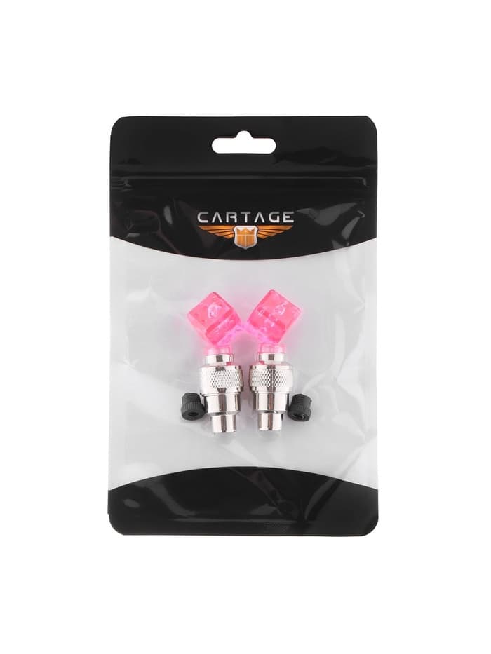 Колпачок на вентиль Cartage, светящийся, набор 2 шт., МИКС