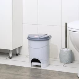 Контейнер для мусора, 7 л, с педалью, мраморный