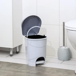 Контейнер для мусора, 7 л, с педалью, мраморный