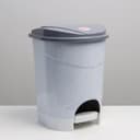 Контейнер для мусора, 7 л, с педалью, мраморный