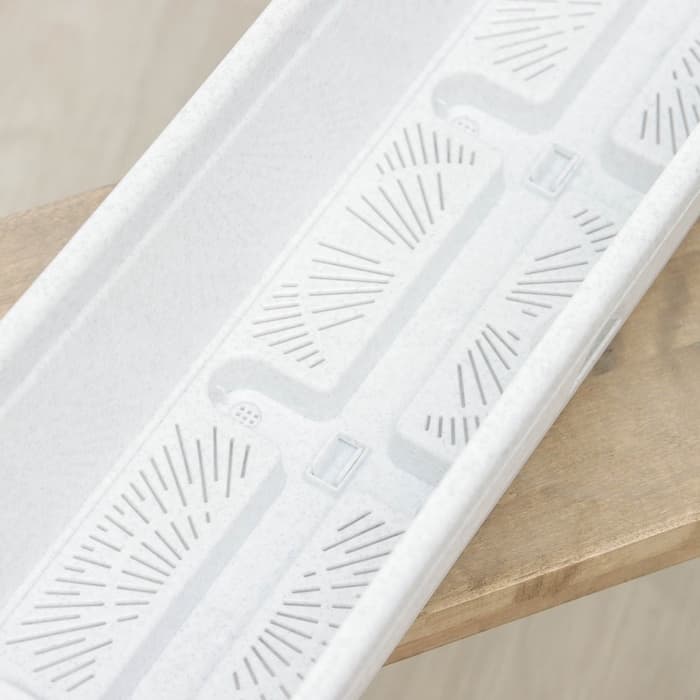 Ящик для цветов балконный с поддоном, 60 см, цвет мраморный