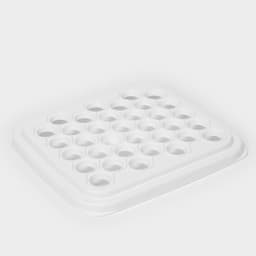 Пельменница IDEA, 35 ячеек, d=2.5 см, 25.5×28×2.9 см, пластик, белый