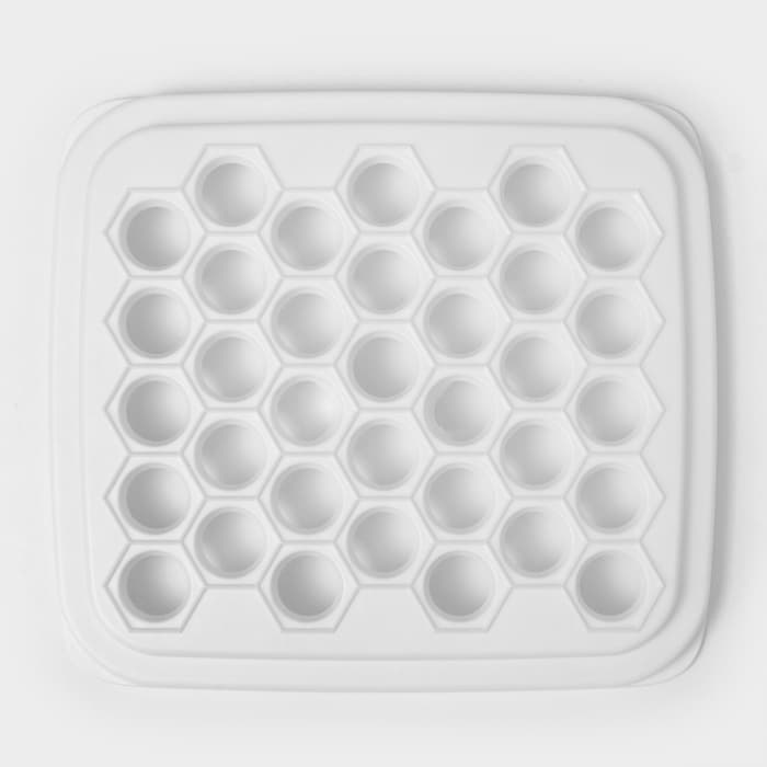 Пельменница IDEA, 35 ячеек, d=2.5 см, 25.5×28×2.9 см, пластик, белый