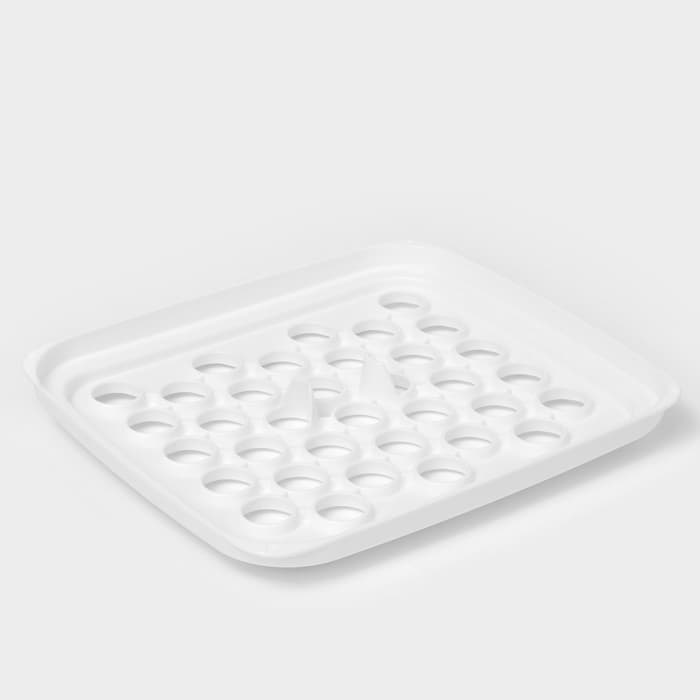 Пельменница IDEA, 35 ячеек, d=2.5 см, 25.5×28×2.9 см, пластик, белый