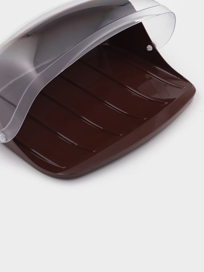 Хлебница малая с крышкой IDEA, 31.5×25.4×15 см, пластик, коричневая