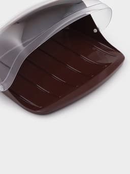 Хлебница малая с крышкой IDEA, 31.5×25.4×15 см, пластик, коричневая