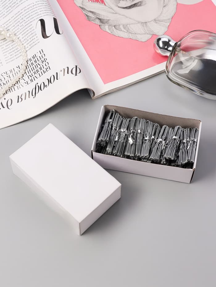 Шпильки для волос «Классик», набор 10 шт., 4.5 см, серебро