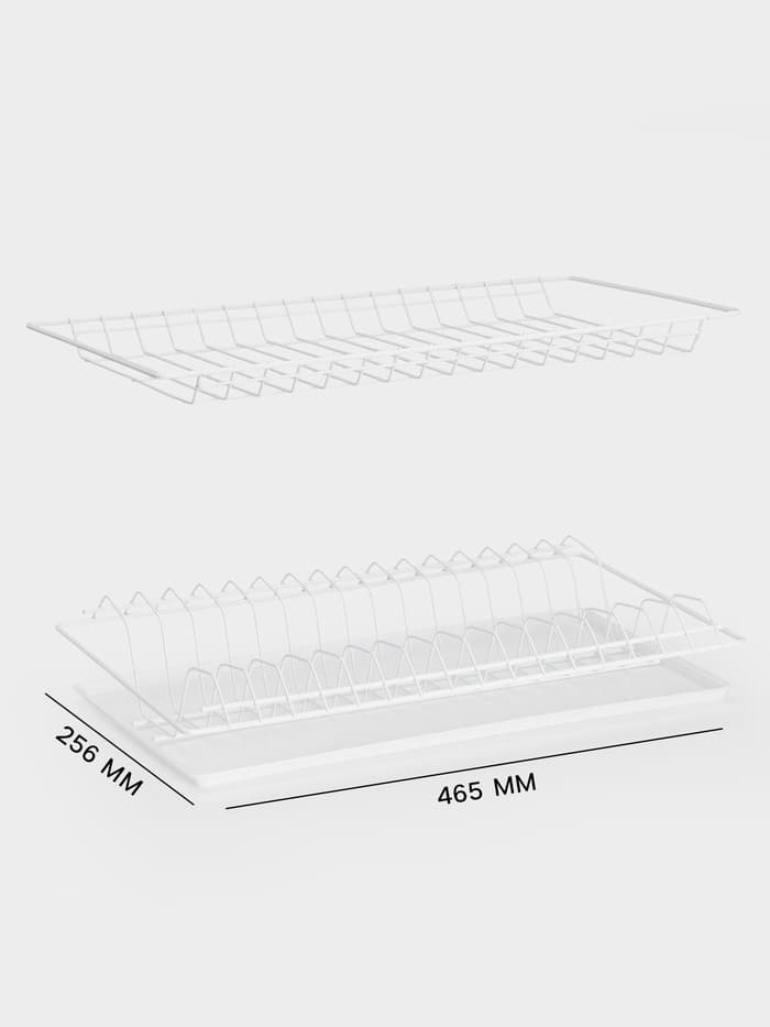 Сушилка для посуды с поддоном для шкафа 50 см, 46.5×25.6 см, белая