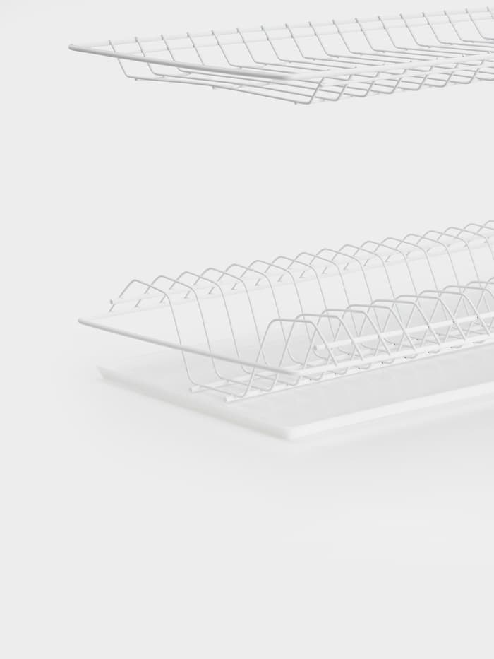 Сушилка для посуды с поддоном для шкафа 50 см, 46.5×25.6 см, белая