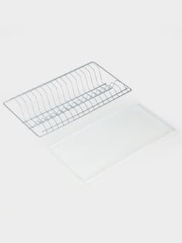 Сушилка для посуды с поддоном для шкафа 50 см, 46.5×25.6 см, цинк, серебристая