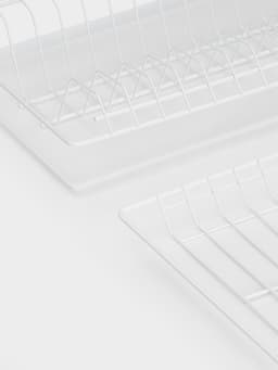 Сушилка для посуды с поддоном для шкафа 80 см, 76.5×25.6 см, белая