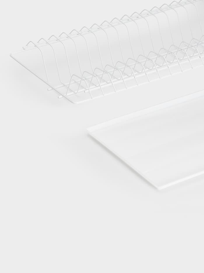 Сушилка для посуды с поддоном для шкафа 80 см, 76.5×25.6 см, белая