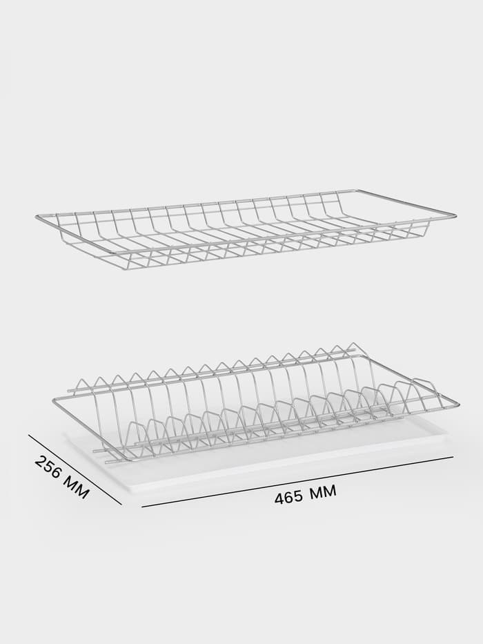 Сушилка для посуды с поддоном для шкафа 50 см, 46.5×25.6 см, хром