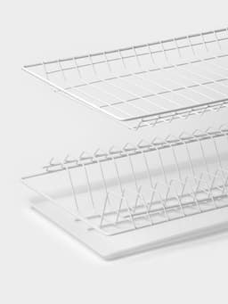 Сушилка для посуды с поддоном для шкафа 60 см, 56.5×25.6 см, белая