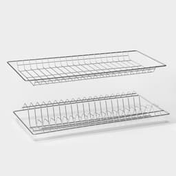 Комплект посудосушителей с поддоном для шкафа 60 см, 56.5×25.6 см, хром