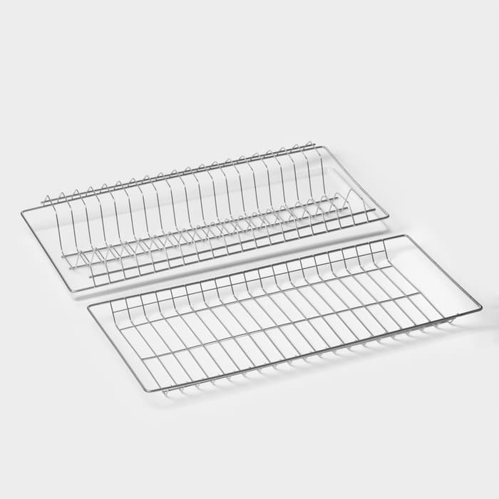 Комплект посудосушителей с поддоном для шкафа 60 см, 56.5×25.6 см, хром