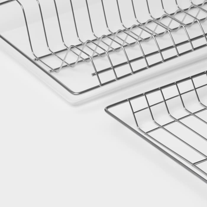 Комплект посудосушителей с поддоном для шкафа 60 см, 56.5×25.6 см, хром