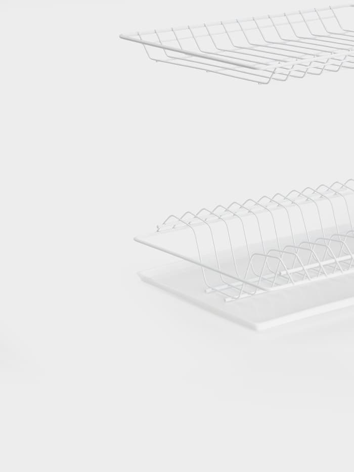 Сушилка для посуды с поддоном для шкафа 40 см, 36.5×25.6 см, белая