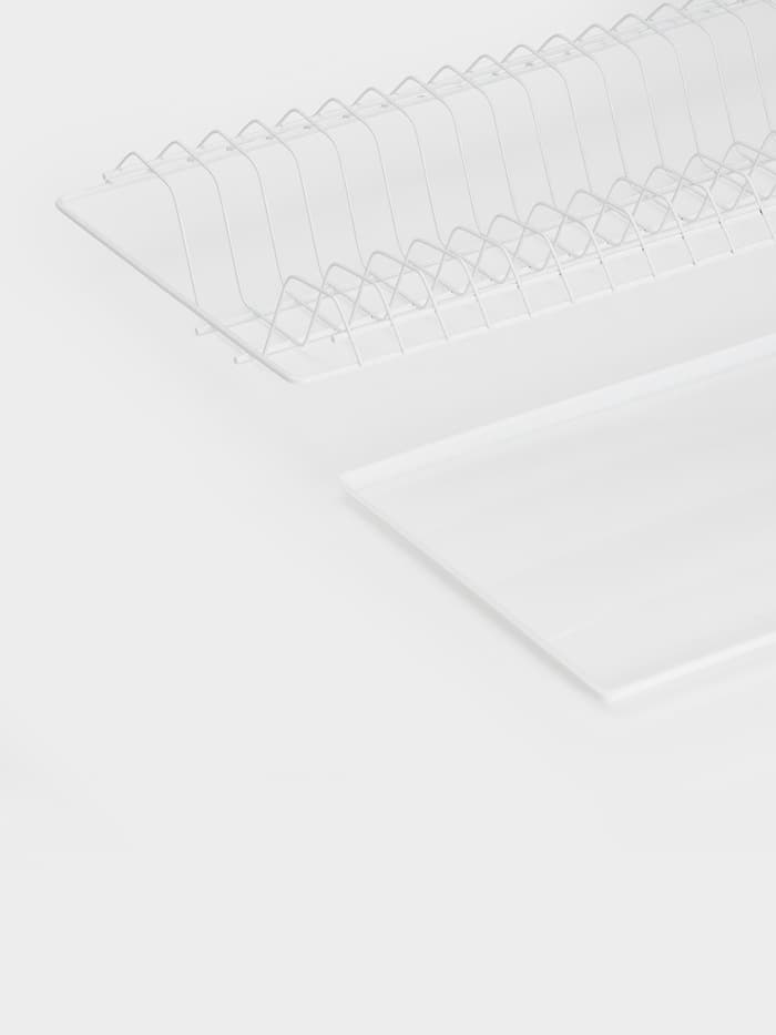 Сушилка для посуды с поддоном для шкафа 40 см, 36.5×25.6 см, белая