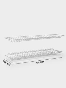 Сушилка для посуды с поддоном для шкафа 80 см, 76.5×25.6 см, хром