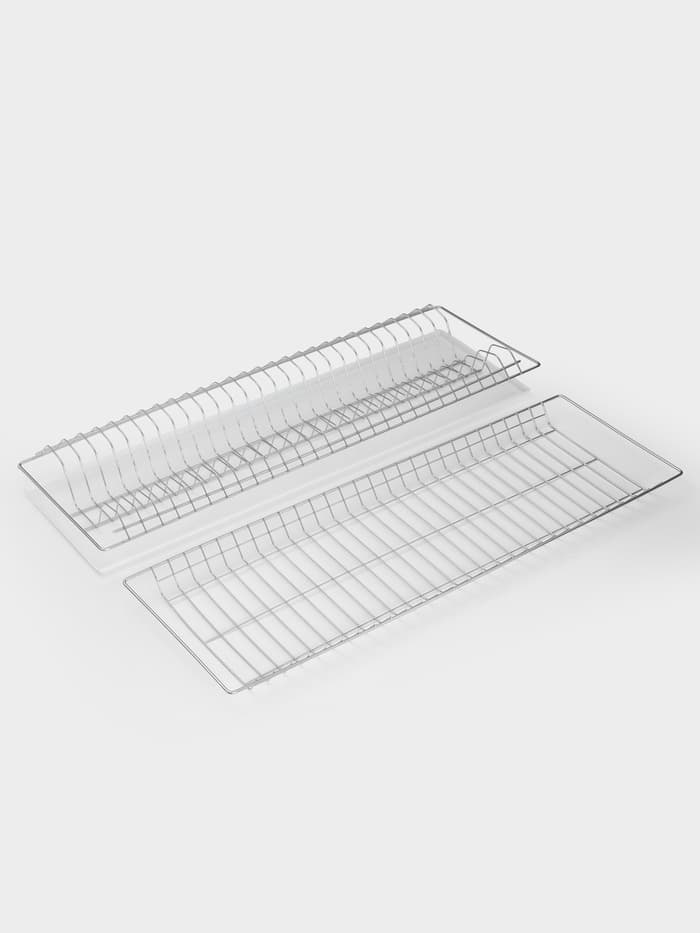 Сушилка для посуды с поддоном для шкафа 80 см, 76.5×25.6 см, хром