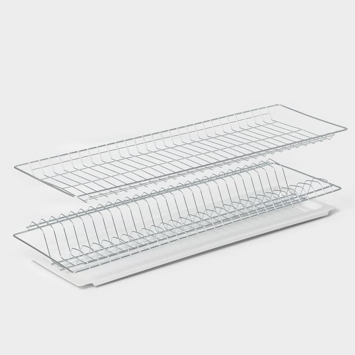 Комплект посудосушителей с поддоном для шкафа 80 см, 76.5×25.6 см, цинк