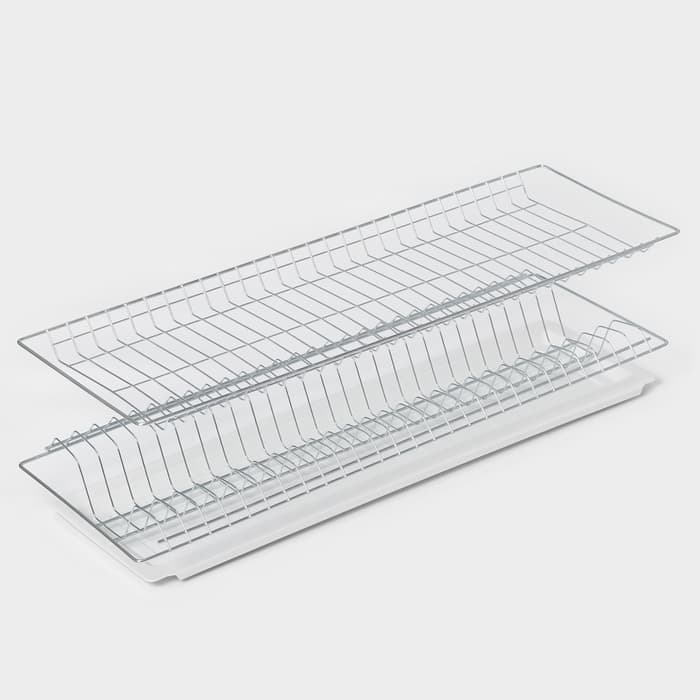 Комплект посудосушителей с поддоном для шкафа 80 см, 76.5×25.6 см, цинк
