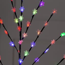 Светодиодный куст «Снежинки» 1.5 м, 84 LED, мигание, 220 В, свечение мульти (RG/RB)