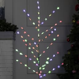 Светодиодный куст «Звёзды» 1.5 м, 84 LED, мигание, 220 В, свечение мульти (RG/RB)
